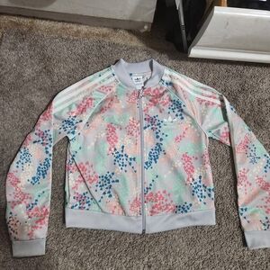 Adidas Girls Floral Track Jacket - Multicolor